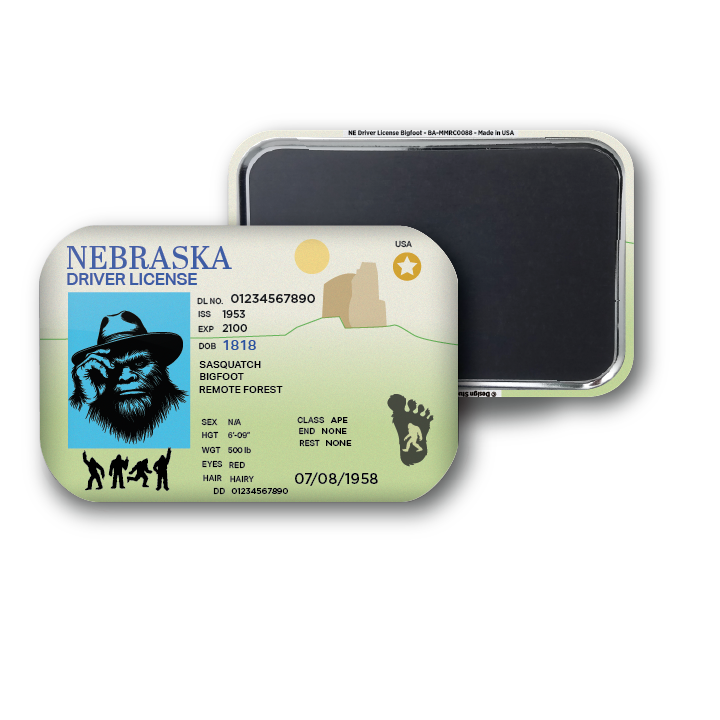Nebraska Mini Bigfoot Driver License