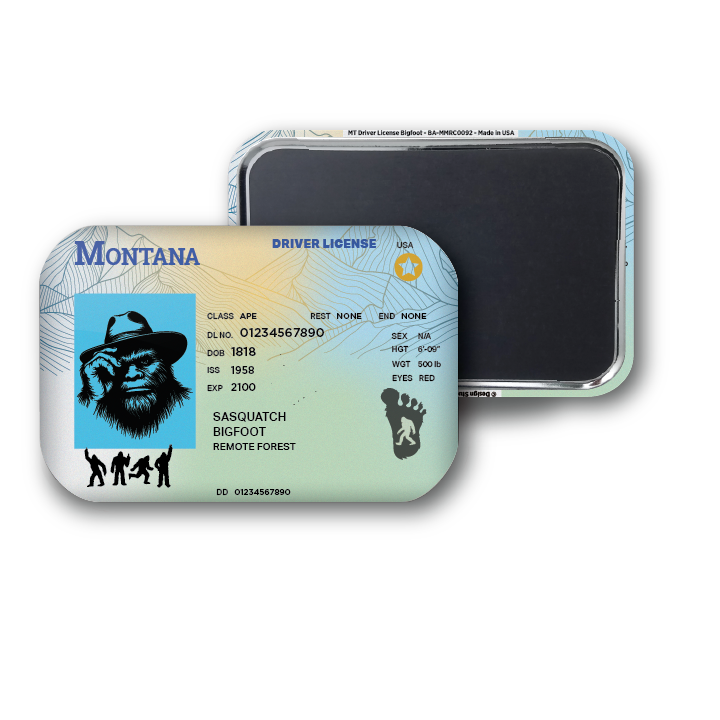 Montana Mini Bigfoot Driver License