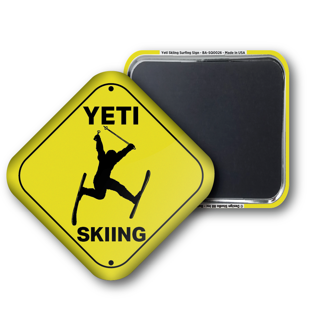 Yeti Skiing Sign