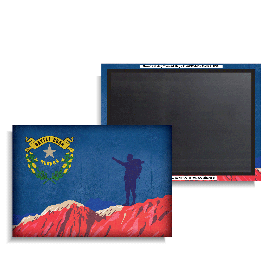 Nevada Hiking Themed Flag