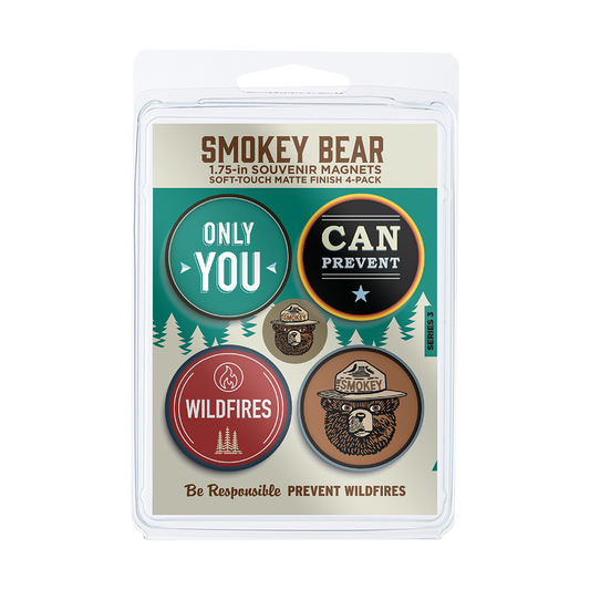 Smokey Bear 1.75-in Round Better Minis 4-Pack | Series 3 | Officially Licensed Smokey Bear