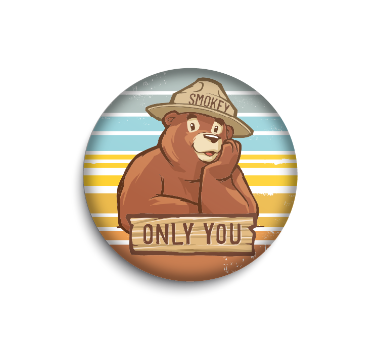 Smokey Bear 1.75-in Round Better Minis 4-Pack | Series 4 | Officially Licensed Smokey Bear