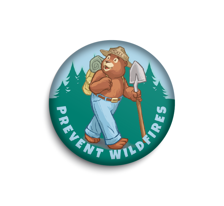 Smokey Bear 1.75-in Round Better Minis 4-Pack | Series 4 | Officially Licensed Smokey Bear