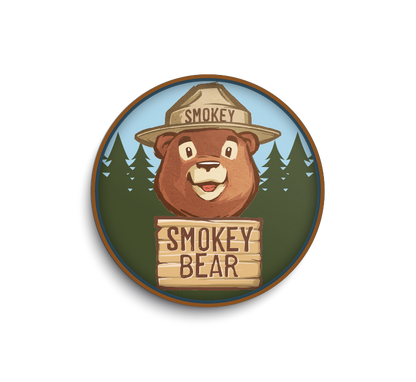 Smokey Bear 1.75-in Round Better Minis 4-Pack | Series 4 | Officially Licensed Smokey Bear