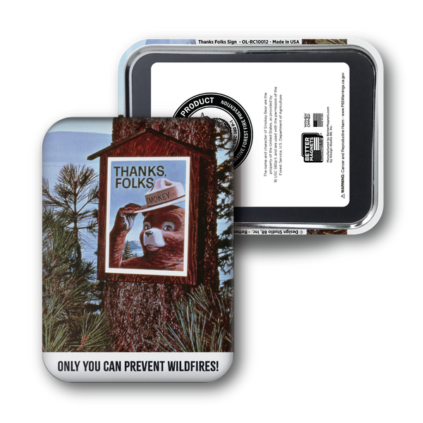 Thanks Folks Sign | Officially Licensed Smokey Bear