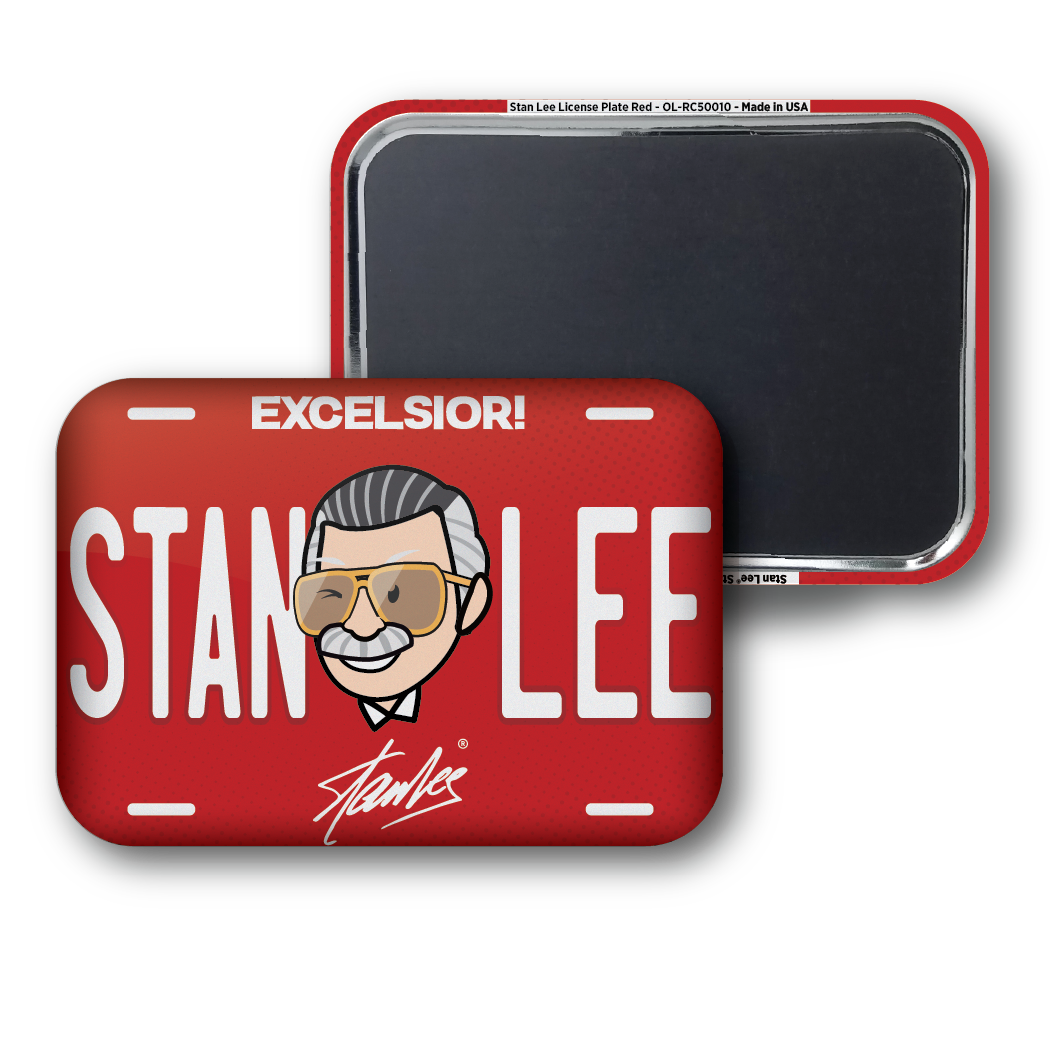 Stan Lee Red License Plate
