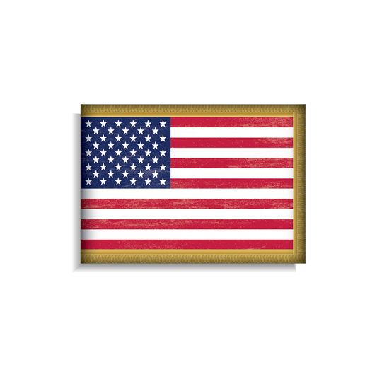 USA Gold Fringed Flag
