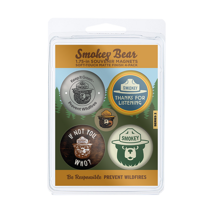 Smokey Bear 1.75-in Round Better Minis 4-Pack | Series 2 | Officially Licensed Smokey Bear